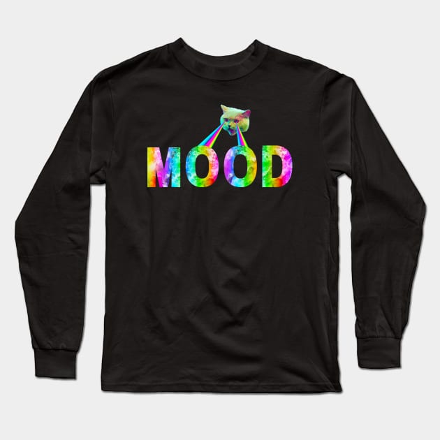 MOOD Cat Long Sleeve T-Shirt by TJWDraws